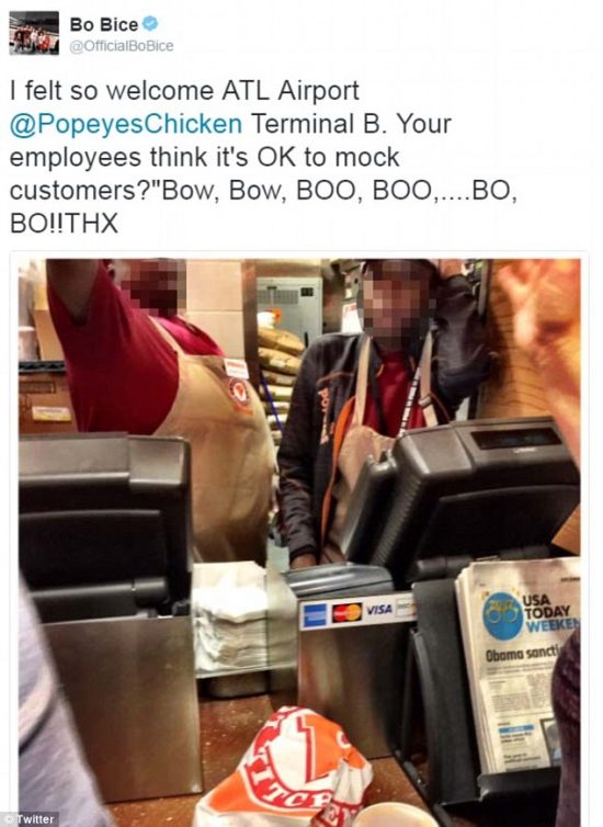 Bo Bice Gets Called 'White Boy' By Popeyes Employees