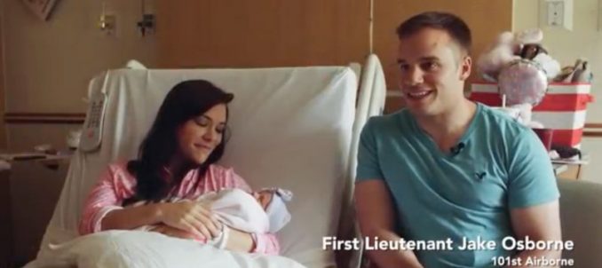 Soldier Jake Osborne Goes Home To Meet His Newborn Daughter