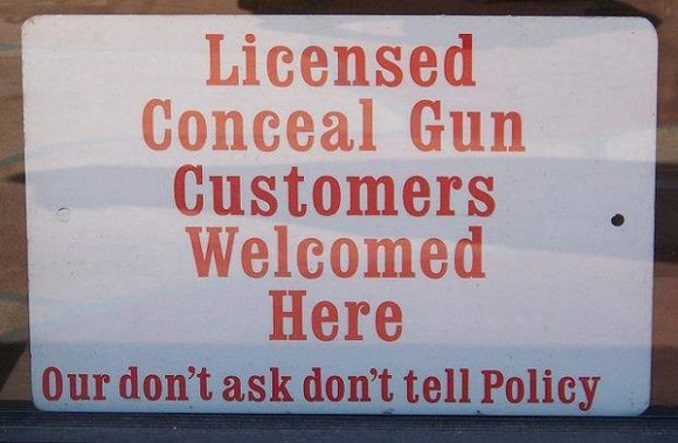 Guns Welcome Sign Posted At 57,000 Business, Causes Some Concerns