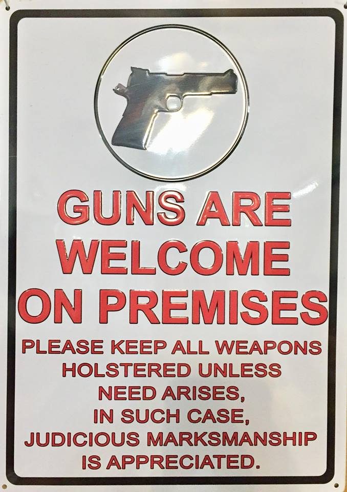 Guns Welcome Sign Posted At 57,000 Business, Causes Some Concerns