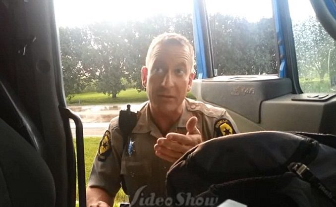 Cop Pulls Over Truck Driver Brian Miner For 'Illegal Use Of Horn'