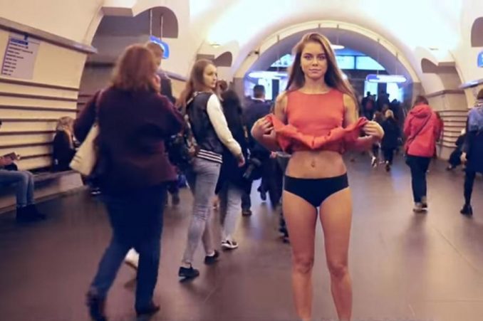 Anna Dovgalyuk Shows Her Panties In Public – Offers Odd Reason For Doing It