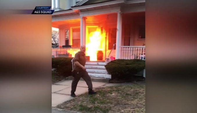 UPS Driver Paul Pereira Bangs On Door, Woman Opens It To Find Porch On Fire