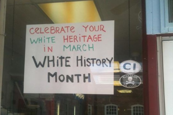 NJ Shop Owner Hangs White History Month Sign In Store Window
