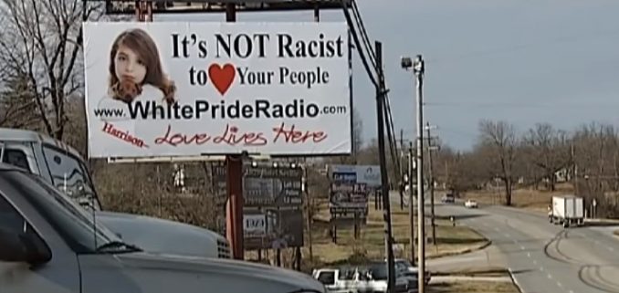 White Pride Billboard
