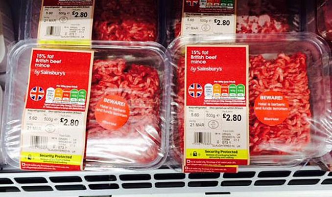 Muslims Go To Buy Halal Meat At Supermarket, Outraged To See Sticker