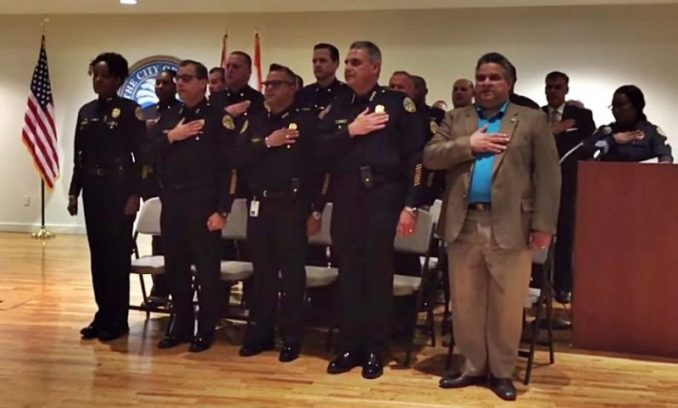 Assistant Chief of Police Anita Najiy Refuses Pledge Of Allegiance