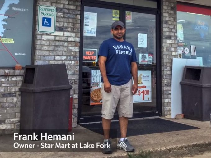 Frank Hemani Posts Sign For Homeless People At His Gas Station