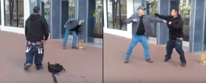 Video saggy pants thug attacks elderly gentleman gets knocked out | us news