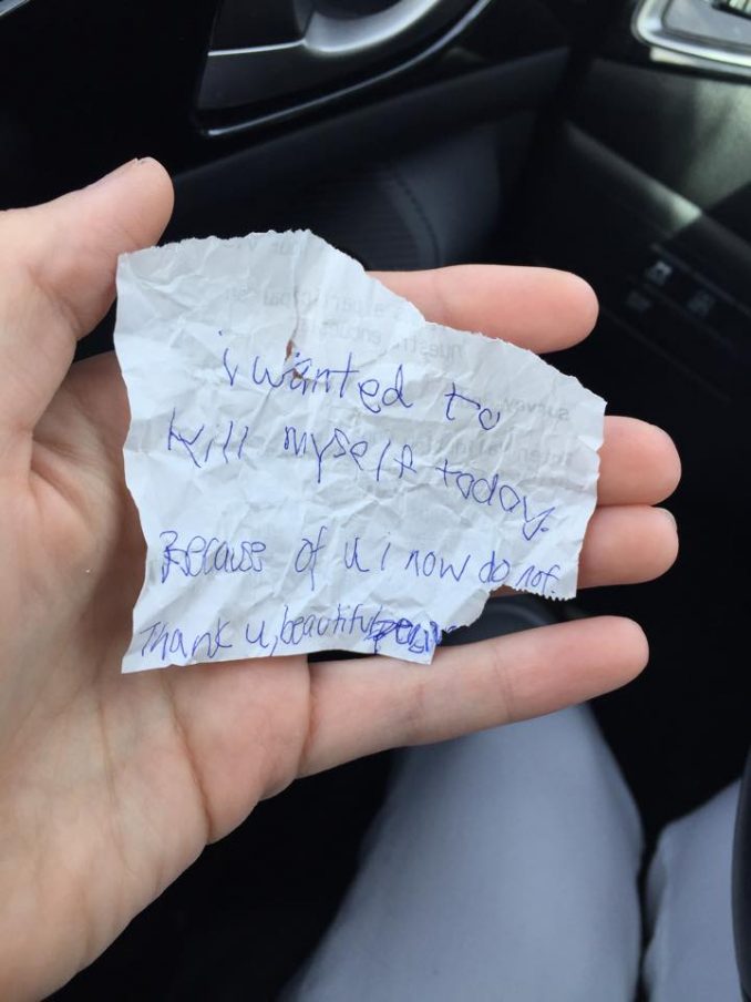 She bought a meal for a homeless man then he gave her a note that changed it all | news