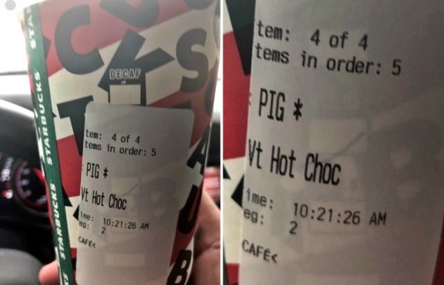 Police Chief Johnny Starbucks Employee Labels Police Officer’s Cup PIG Corporate Issues Response