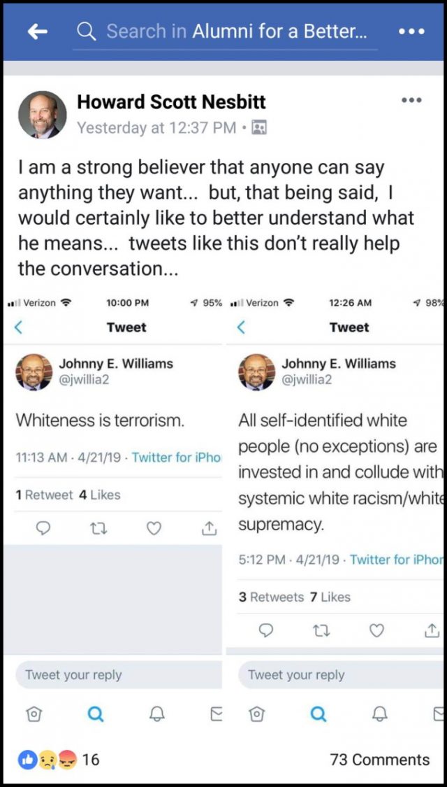 Johnny Eric Williams Black Professor Who Said First Responders Should Let White Victims Die Now Says Whiteness Is Terrorism