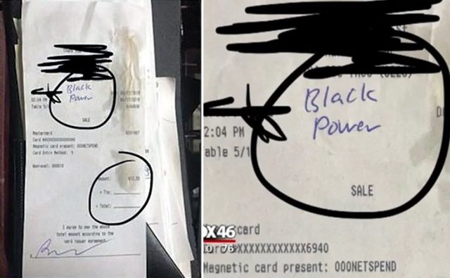 Customer Leaves White Waitress Racist Note On Receipt