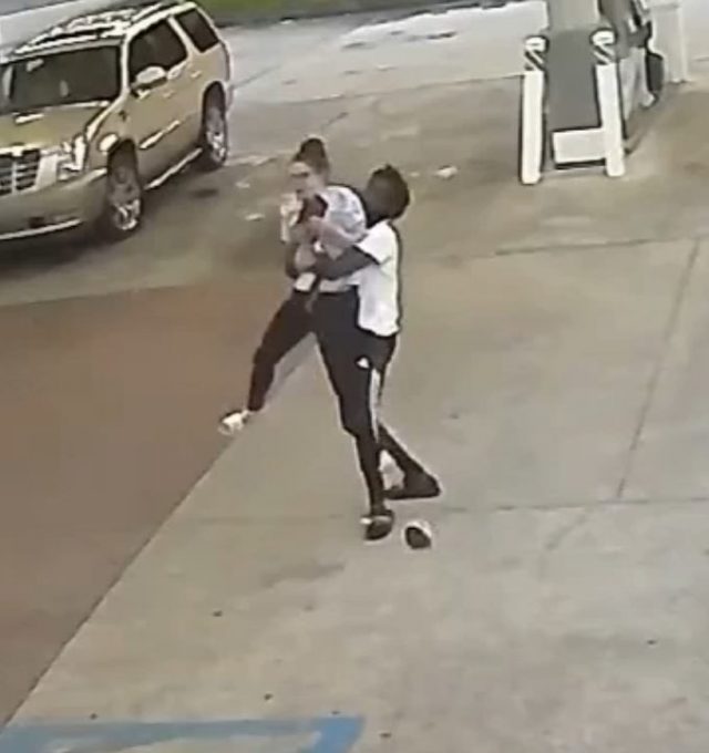 Gas station attack 1628631193 640x680 | video: attacker slams woman, but she didn’t go down without a fight | us news