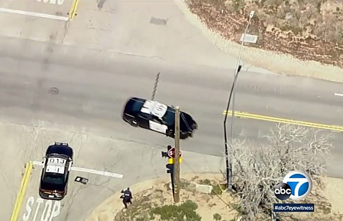 Suspects Jumps Out Of Stolen Cop Car During High-Speed Chase